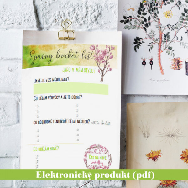 Jarní plány - spring bucket list (pdf k tisku)