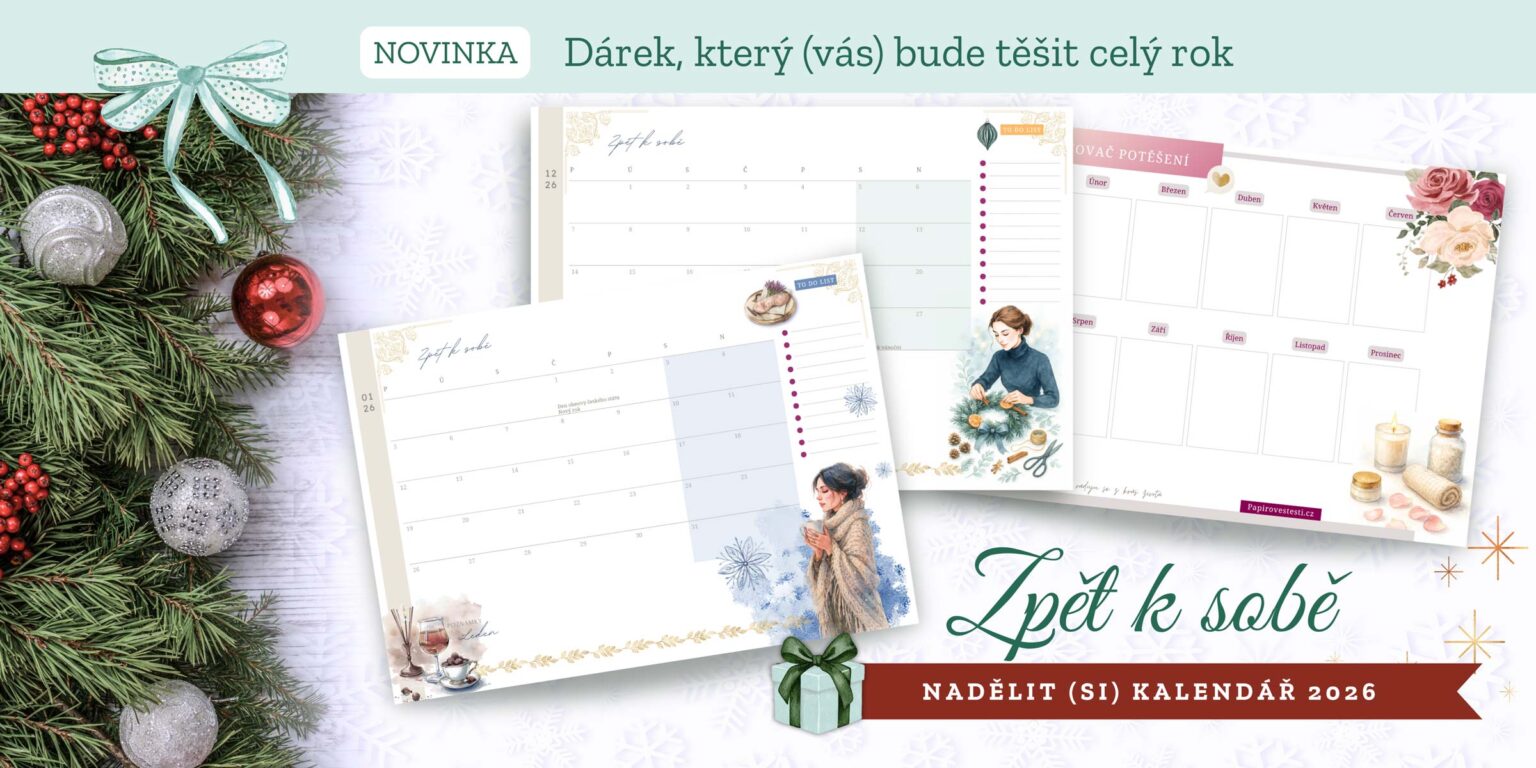 Vánoční dárek - Ilustrovaný kalendář Zpět k sobě 2026