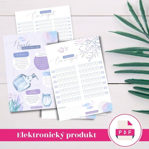 Vodní svět - tracker na pitný režim i návyky (pdf k tisku)