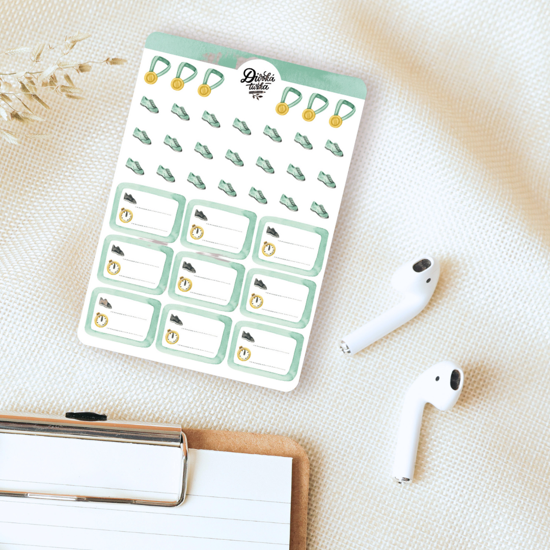 Aršík samolepek Sporťačka v kondici