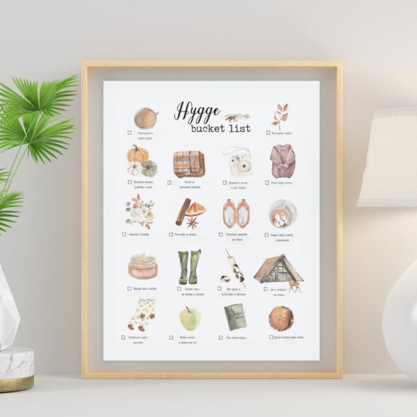 Plakát Hygge bucket list
